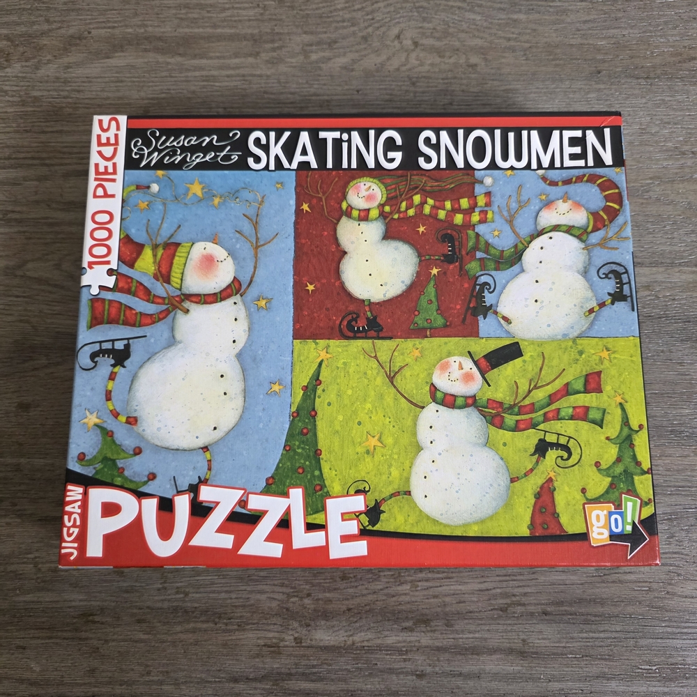 Skating Snowmen - 1000 Piece Jigsaw Puzzle - Picture 3 of 5